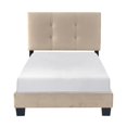 thumbnail image 3 of Lexicon Newberry Velvet Twin Platform Bed in Light brown, 3 of 9