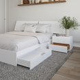 thumbnail image 4 of Nexera Oslo Ensemble de Chambre à Coucher 3 Pcs avec Double Rangement, Blanc, Queen, 4 of 6