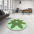 thumbnail image 4 of Ahgly Tapis Rectangulaire Lavable en Machine Vert Transitionnel, 8 Pieds x 10 Pieds, 4 of 7