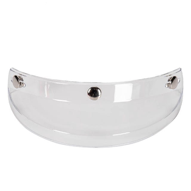 FlyFlise Visière Universelle pour Moto à 3 Boutons-Pression, Casque à Ouverture Frontale Rabattable, Coupe-Vent