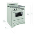 thumbnail image 2 of Unique Rétro Cuisinière Électrique Classique 30 Pouces 3,9 Pi3 Autoportante à 5 Éléments avec Four à Convection, 2 of 11