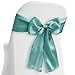 thumbnail image 3 of Lann's Linens - 100 Elegant Satin Wedding/Party Chair Cover Sashes/Bows - Ribbon Tie Back Sash - Turquoise, 3 of 4