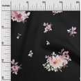 thumbnail image 2 of oneOone Polyester Spandex Black Fabric Florals Sewing Material Print Fabric By The Yard 56 Inch Wide, 2 of 4