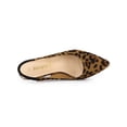 thumbnail image 4 of BLISSFUL STEP Women's Heels Point Toe Block Heel Pumps Slingback Faux Suede Heels Leopard 8.5, 4 of 8