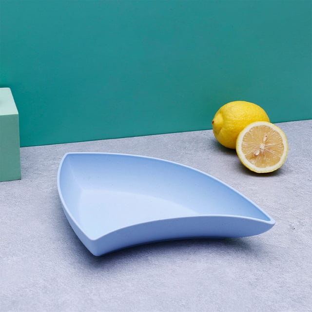 Tyidzon Bent Shape Plates Impregnable Dinner Plates Dishwasher Microwave Safe Plastic Plates Reusable Lightweight Plates For Kitchen Or Camping 7.1x7.5 Inches