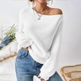 thumbnail image 4 of cfhntfmh Womens Cold Shoulder Sweaters 2024 Fall Fahion Outfits Long Sleeve Soft Knit Pullover Winter Outfits, 4 of 4