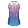 thumbnail image 3 of IROINID Débardeurs de Course pour Femmes, Haut à Capuchon de Sport Ample et Surdimensionné à Col Rond Imprimé pour Femmes Violet m, 3 of 3