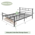 thumbnail image 4 of Costway Queen Metal Platform Bed Frame with Headboard and Footboard No Box Spring Needed, 4 of 9