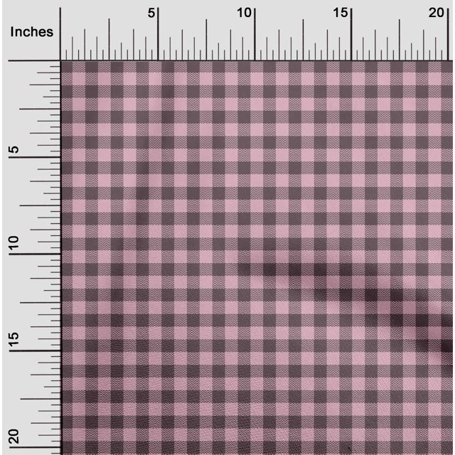 oneOone Polyester Lycra Fabric Gingham Check Print Fabric By Yard 56 Inch Wide