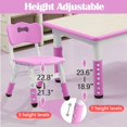 thumbnail image 3 of Ensemble Table pour Enfants et 6 Chaises, Bureau et Chaise pour Tout-Petits à Hauteur Réglable, Table Multi-Activités pour Enfants avec Plateau Anti-Graffiti pour 2 à 10 Ans, Max 300 Lb Ensemble Table pour Enfants et 6 Chaises, Hauteur Réglable T, 3 of 7