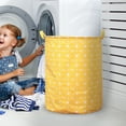 thumbnail image 3 of Stylish Patterned Linen Laundry Hamper Large Open Top Breathable Fabric For Bedroom Bathroom Durable Easy Design, 3 of 5