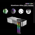 thumbnail image 2 of Aluminum Alloy Vertical Graphics Card Holder, ARGB, 5V3PIN Interface, Bottom With Magnetic Suction, GPU Bracket. WHITE, 2 of 6
