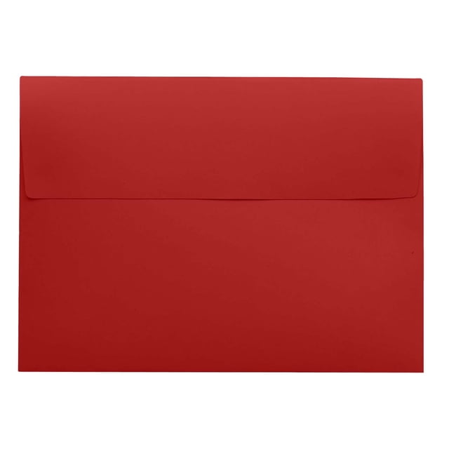 Darling Souvenir Invitation Envelopes, Self-Adhesive Straight-Flap, A7, Red, 25 Count