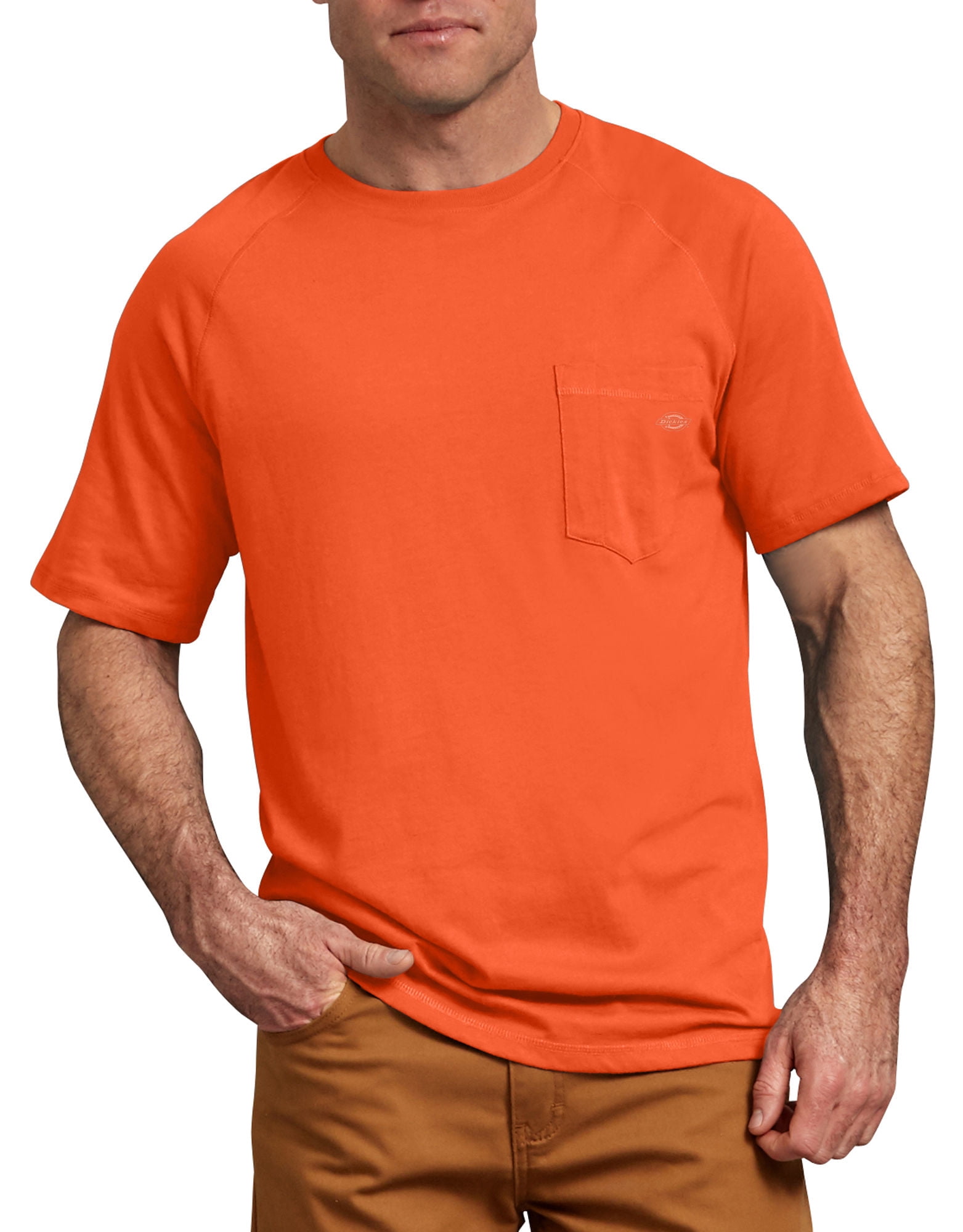 Dickies Mens Temp-iQ Performance Cooling T-Shirt, 6XL, Spicy Orange