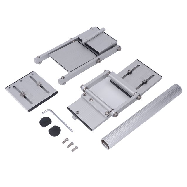 Chemin de Scie Circulaire, Bonne Stabilité Double Couche Guide Rail Pousser Tirer Type Aluminium Alliage Réglage de Levage avec Clé et Vis pour Dispositif de Mouvement Linéaire