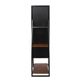 thumbnail image 3 of Miroir de rangement rectangulaire style musée avec chevalet noir/brun, 3 of 5