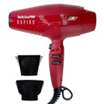 BaByliss Pro Rapido Nano Titanium Qualité Professionnelle Italienne Performance Séchoir à cheveux 2000-Watt Séchoir à sourcils (rouge) #BRRAP1