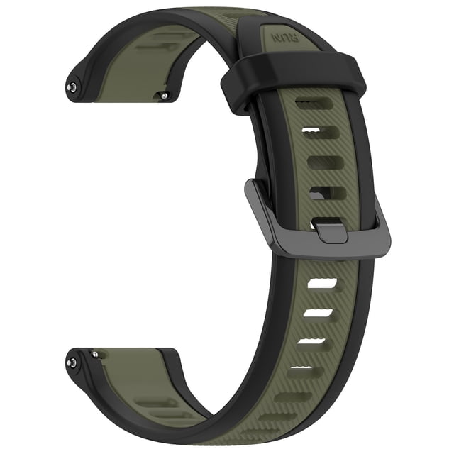 KOMI Applique Garmin Forerunner165 Sangle en silicone 20 mm Sangle à texture Bicolore 22 mm Sangle Officielle