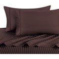 thumbnail image 2 of 700 Thread Count 3 Piece ( 1-Fitted Sheet + 2 - Pillow Cases ) Fitted Sheet 18 Inch Deep Pocket 100% Egyptian Cotton Stripe Pattern, 2 of 4