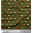 thumbnail image 1 of Soimoi Satin Silk Fabric Aztec Small Print Fabric by Yard 42 Inch Wide, 1 of 3