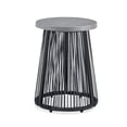 thumbnail image 2 of HOMETRENDS Corday Steel 3-Piece Outdoor Chat Set with Cushions, Black, 2 of 9