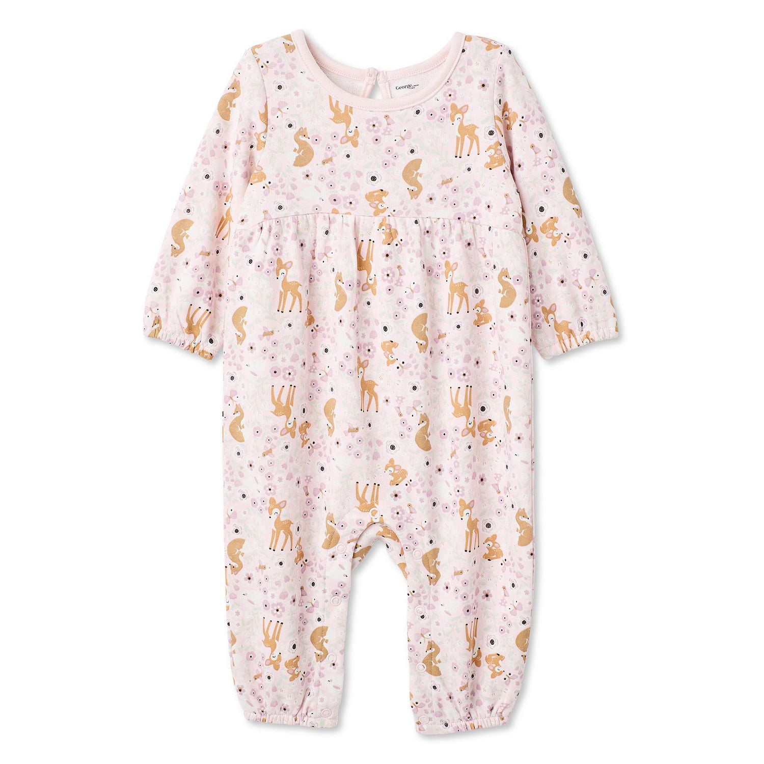 Barboteuse en tissu éponge suédé George pour bébés filles