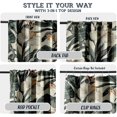 thumbnail image 3 of Vargottam Cotton Curtains for Windows - 3-in-1 Rod Pocket/Back Tab Short Window Drapes - Light Filtering Cotton Panels - Set of 2, 52"x63" - Botanical Pattern (Green), 3 of 8