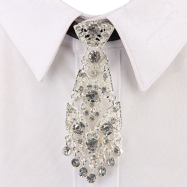 Cravate en Strass Mode Ajustable Cravate de Fête Cravate en Strass pour Hommes Femmes