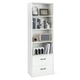 thumbnail image 1 of Costway Bibliothèque Haute à 6 Niveaux Autoportante Bibliothèque Moderne Armoire de Rangement Blanche, 1 of 10