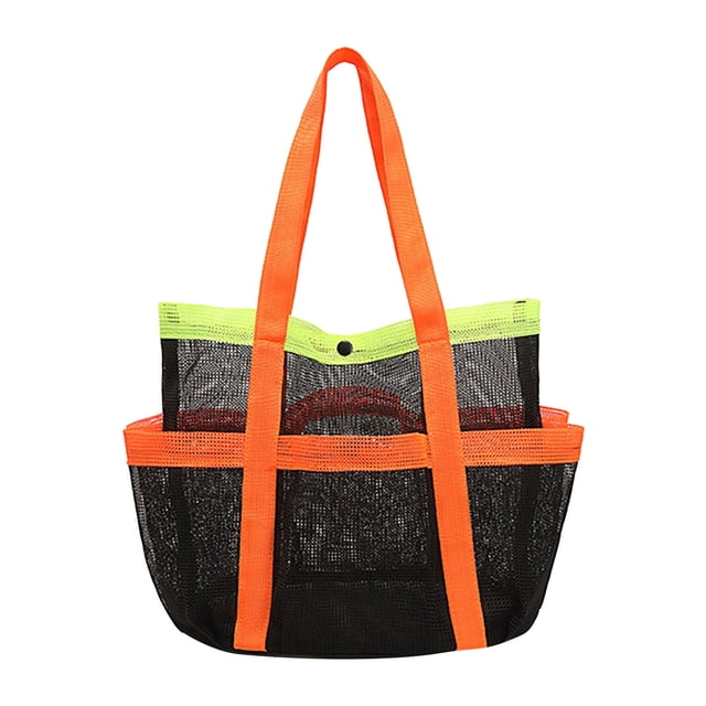 JWshufel Large Capacity Portable Swimming Bag with Multi Pocket Storage for Beach Swimming Pool Vacation Travel Long Lasting Polyester Mesh Design Easy to Fold and Carry