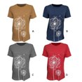 thumbnail image 4 of becaristey T-shirts à Col Rond pour Femmes Manches Courtes Style Simple Pissenlit Haut d'Été T-shirts Respirants Vêtements Unisexes Accessoire de Mode Rouge m, 4 of 8