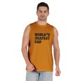 thumbnail image 1 of Inkmeso Printed Graphic World Okayest Dad€ T-Shirt For Mens Best Daddy Ever Gift T-Shirt, 1 of 7