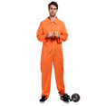 thumbnail image 1 of ReneeCho Costume de Prisonnier pour Homme Jail Bird, Orange, Petit, 1 of 4