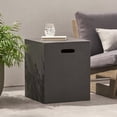 thumbnail image 1 of taoruifang Support de Réservoir de Propane mgo Table d'Appoint pour Foyer au Gaz, Carré Gris Foncé 20 Pouces H, 1 of 9