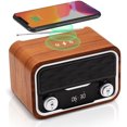 thumbnail image 1 of axGear Réveil Numérique en Bois à DEL Haut-Parleur Bluetooth avec Chargeur Sans Fil Rapide 10 W, 1 of 6