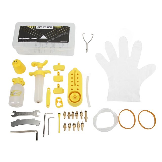 Bike Brake Bleed Kit, Metal Connector Bike Hydraulic Disc Brake Oil Bleed Kit 2 Oil Storage Forms For Bike Brake Repair Tool
