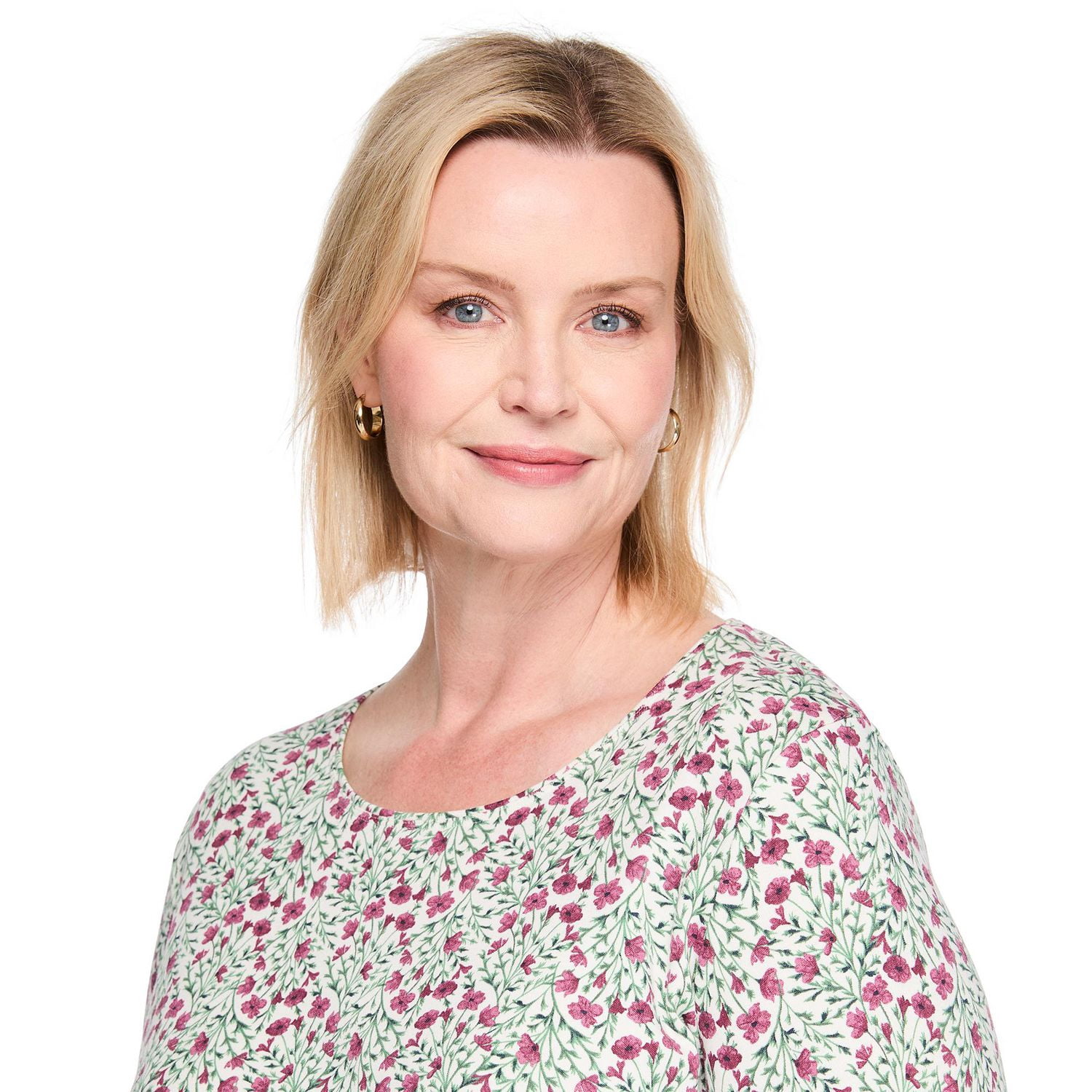 T-shirt imprimé à encolure dégagée Karen Scott Plus pour femmes