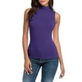 thumbnail image 1 of Women's Sleeveless Mock Neck 2025 - Stretchy Fitted Top | Lightweight Layering Tee, 1 of 9