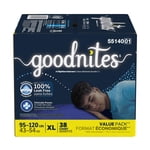 Goodnites Nighttime Bedwetting Sous-vêtements pour garçon, taille XL (95-120 lb), 38 Nombre