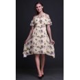 thumbnail image 2 of Bimba White Bird Print Womens Chic Style Cold Shoulder Shift Dress Summer Tunic - Small, 2 of 6