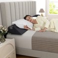 thumbnail image 4 of Giantex Queen Bed Wedge Pillow with Tablet Pillow Stand Side Pockets Support for Back Grey, 4 of 10