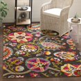thumbnail image 2 of Safavieh Monaco Collection MNC229B Modern Colorful Floral Brown and Multi Area Rug (3' x 5'), 2 of 2