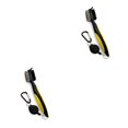 thumbnail image 3 of Redempat Stainless Steel Golf Club Brush Portable Solid Color Shoe Brushes Yellow Lidless 2Set, 3 of 6