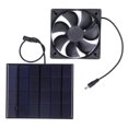 thumbnail image 1 of Solar Panel Powered Fan, Solar Exhaust Fan Eliminate Smell 3.5W 6V USB Voltage Regulator Effective  For Greenhouse, 1 of 8