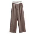 thumbnail image 1 of RKSTN Womns Pants Summer Elastic Waist Color Wide Leg Loose Home Long Pants Lightweight Soft Workout Pants, 1 of 6