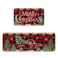 thumbnail image 1 of Christmas Reindeer and Tree Design Non-Slip Kitchen Bathroom Entrance Floor Mat 2x3 Feet Roll-Pack Shipping, 1 of 9