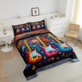 thumbnail image 4 of Erosebridal Electric Guitars Comforter Sets Full Size, Graffiti Blocks Comforters & Duvets, Reversible 3 Pieces, 4 of 7