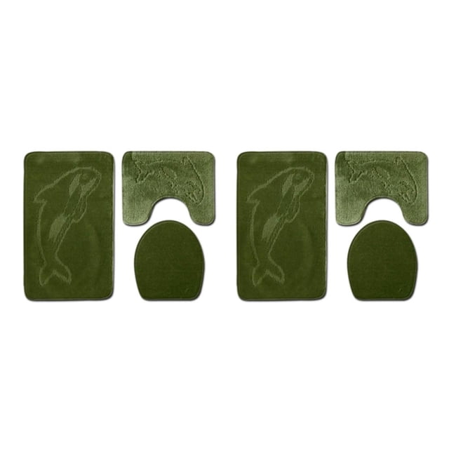 kurtrusly 3pcs Polyester Absorbent Bath Mat For Bathtub And Shower Easy To Install Durable Anti-slip PJ210611-B002 2Set
