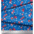 thumbnail image 3 of Soimoi Rayon Fabric Leaves, & Rose Floral Decor Fabric Printed Yard 42 Inch Wide, 3 of 3