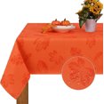 thumbnail image 1 of Nappe de l\'Action de Grâce Feuille d'Érable d'Automne, Nappe Feuilles de Récolte d'Automne Imperméable et Anti-Déversement pour Souper Cuisine Fête Décoration des Fêtes Rouille, Rectangle 60 x 84 Pouces, 1 of 6